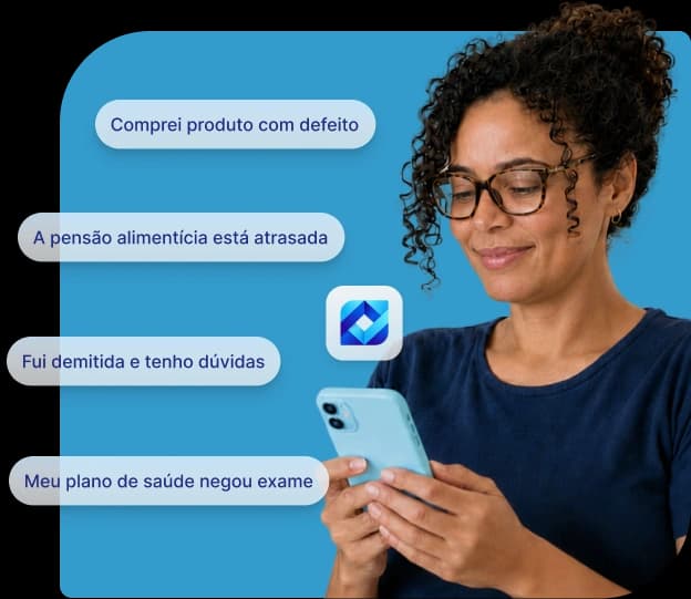 Ilustração da interface Via Justa